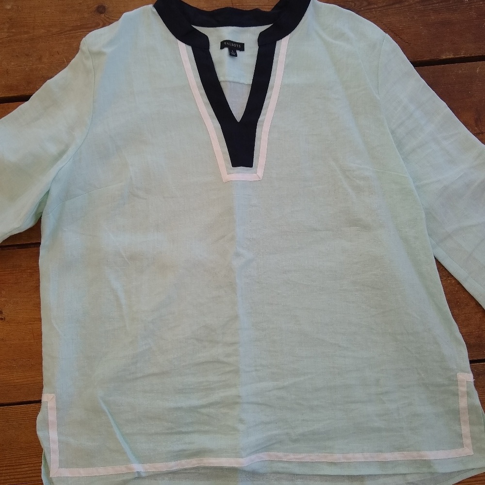 Tory Burch style linen tunic Talbots L